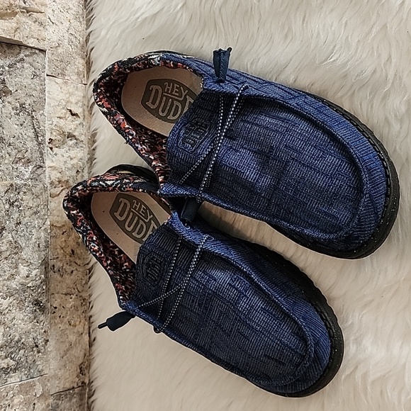 Hey Dude Wendy Funk  Blue Shoes - Picture 2 of 8